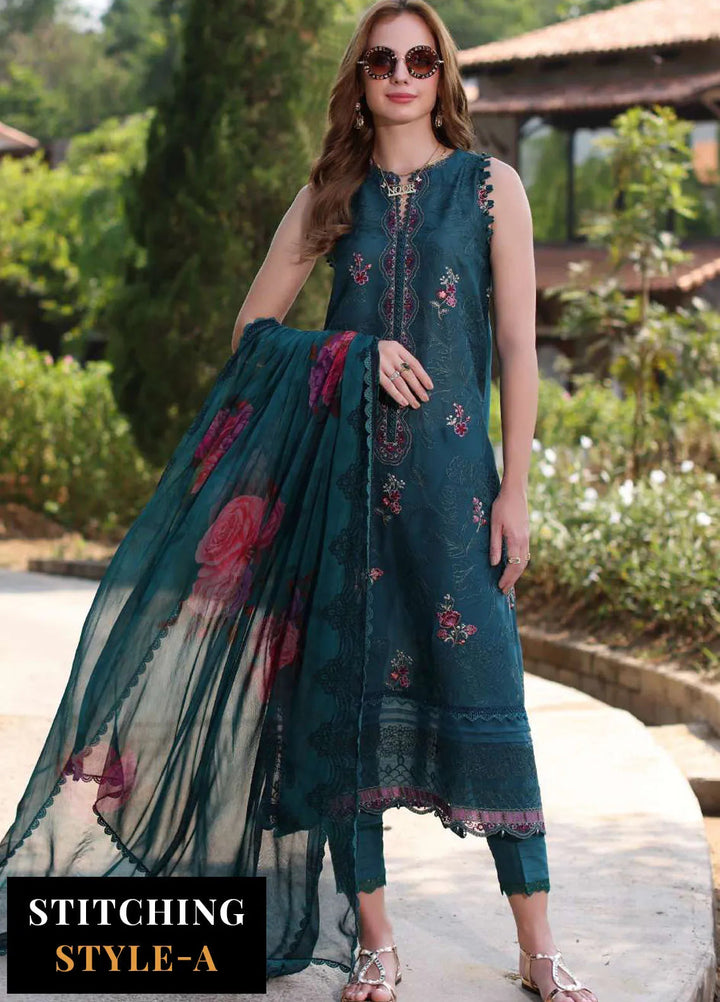 Noor by Saadia Asad Embroidered Lawn Suits Unstitched 3 Piece NSA24EL D9 - Luxury Collection