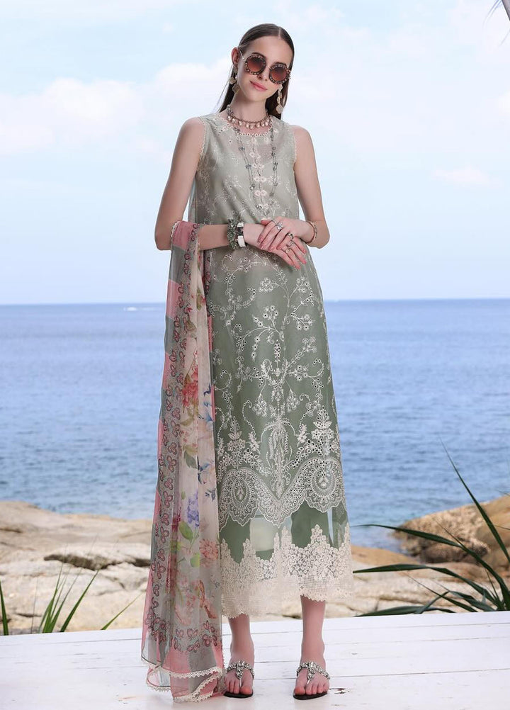 Noor by Saadia Asad Embroidered Lawn Suits Unstitched 3 Piece NSA24LP D1-A - Summer Collection