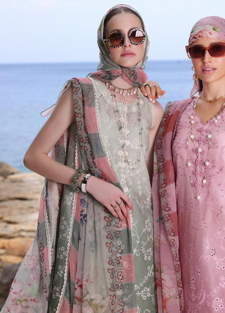 Noor by Saadia Asad Embroidered Lawn Suits Unstitched 3 Piece NSA24LP D1-A - Summer Collection