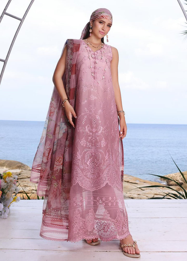 Noor by Saadia Asad Embroidered Lawn Suits Unstitched 3 Piece NSA24LP D1-B - Summer Collection