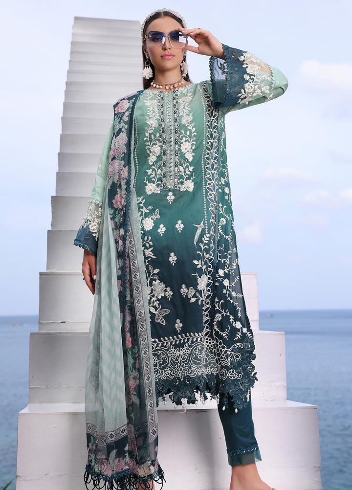 Noor by Saadia Asad Embroidered Lawn Suits Unstitched 3 Piece NSA24LP D2-A - Summer Collection