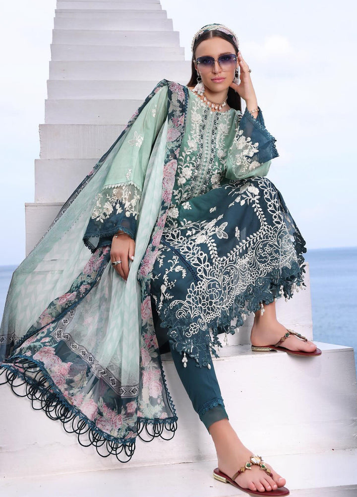 Noor by Saadia Asad Embroidered Lawn Suits Unstitched 3 Piece NSA24LP D2-A - Summer Collection