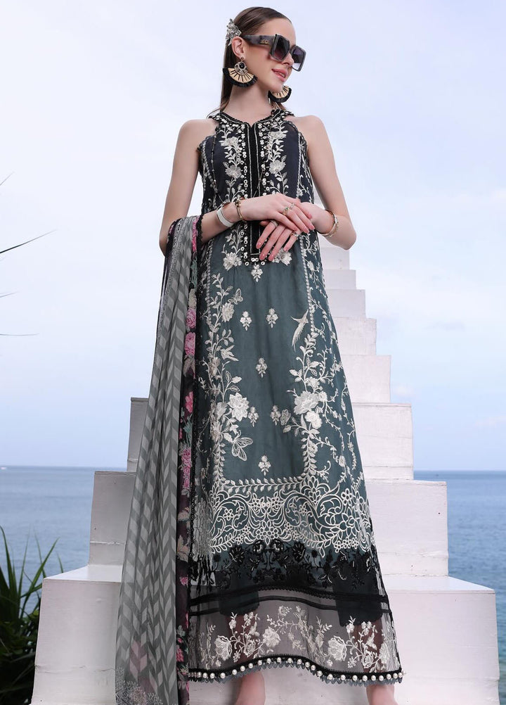 Noor by Saadia Asad Embroidered Lawn Suits Unstitched 3 Piece NSA24LP D2-B - Summer Collection