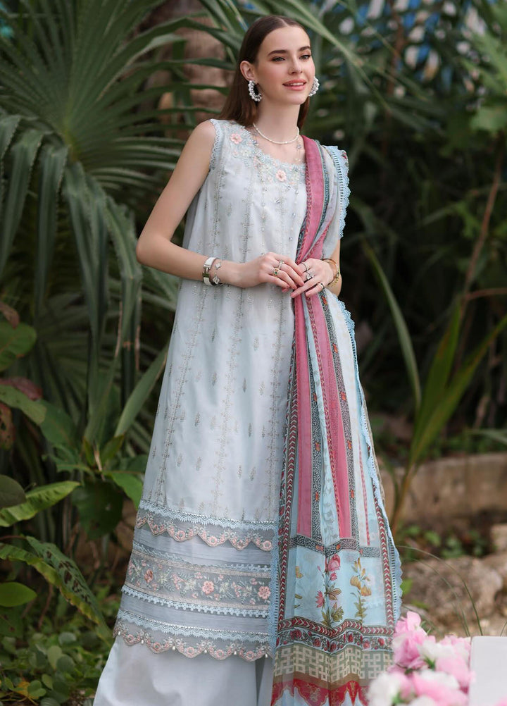Noor by Saadia Asad Embroidered Lawn Suits Unstitched 3 Piece NSA24LP D3-B - Summer Collection