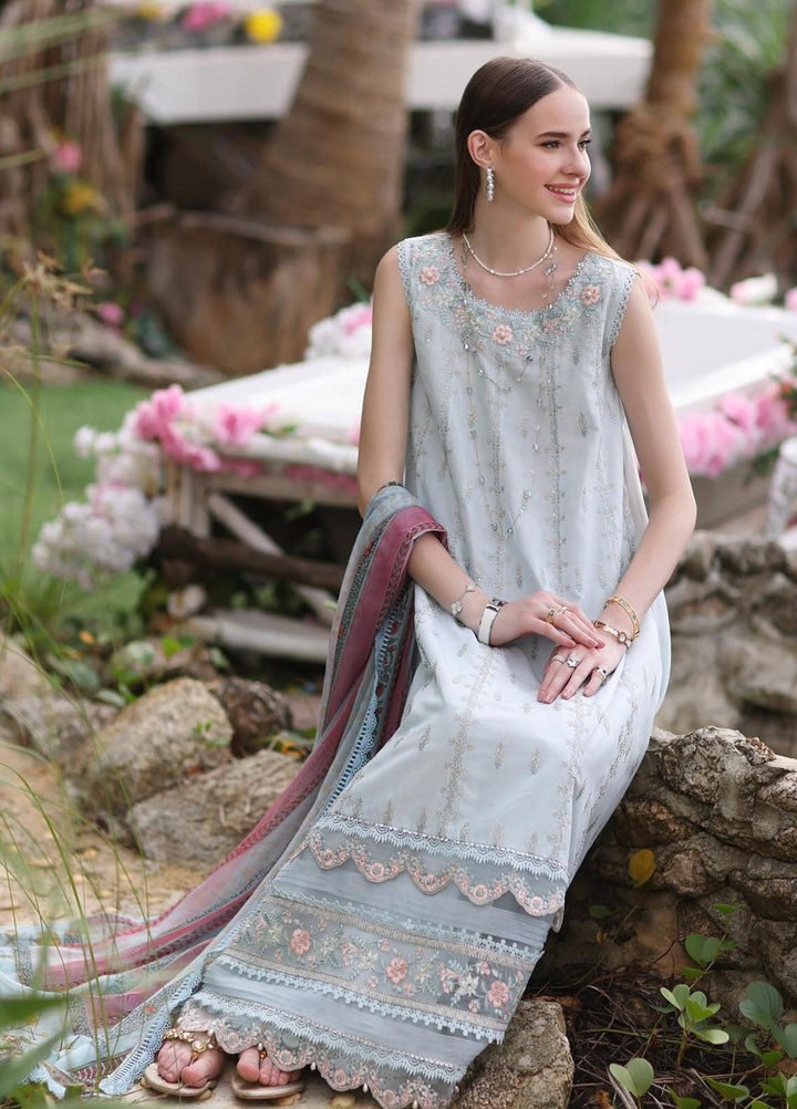 Noor by Saadia Asad Embroidered Lawn Suits Unstitched 3 Piece NSA24LP D3-B - Summer Collection
