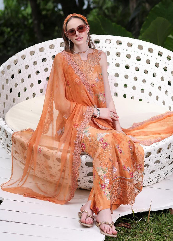 Noor by Saadia Asad Embroidered Lawn Suits Unstitched 3 Piece NSA24LP D4-A - Summer Collection