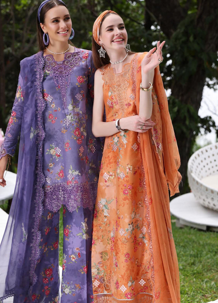 Noor by Saadia Asad Embroidered Lawn Suits Unstitched 3 Piece NSA24LP D4-A - Summer Collection