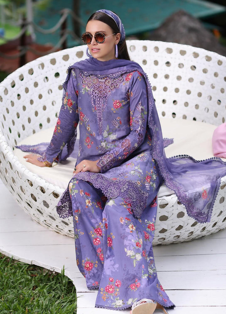 Noor by Saadia Asad Embroidered Lawn Suits Unstitched 3 Piece NSA24LP D4-B - Summer Collection