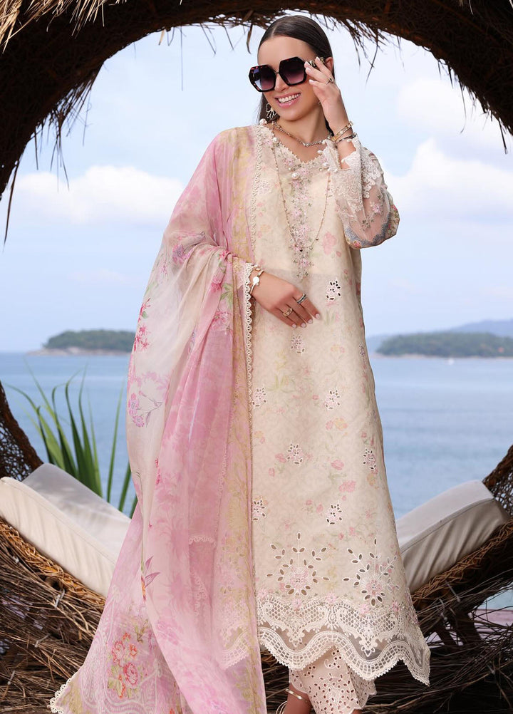 Noor by Saadia Asad Embroidered Lawn Suits Unstitched 3 Piece NSA24LP D5-B - Summer Collection