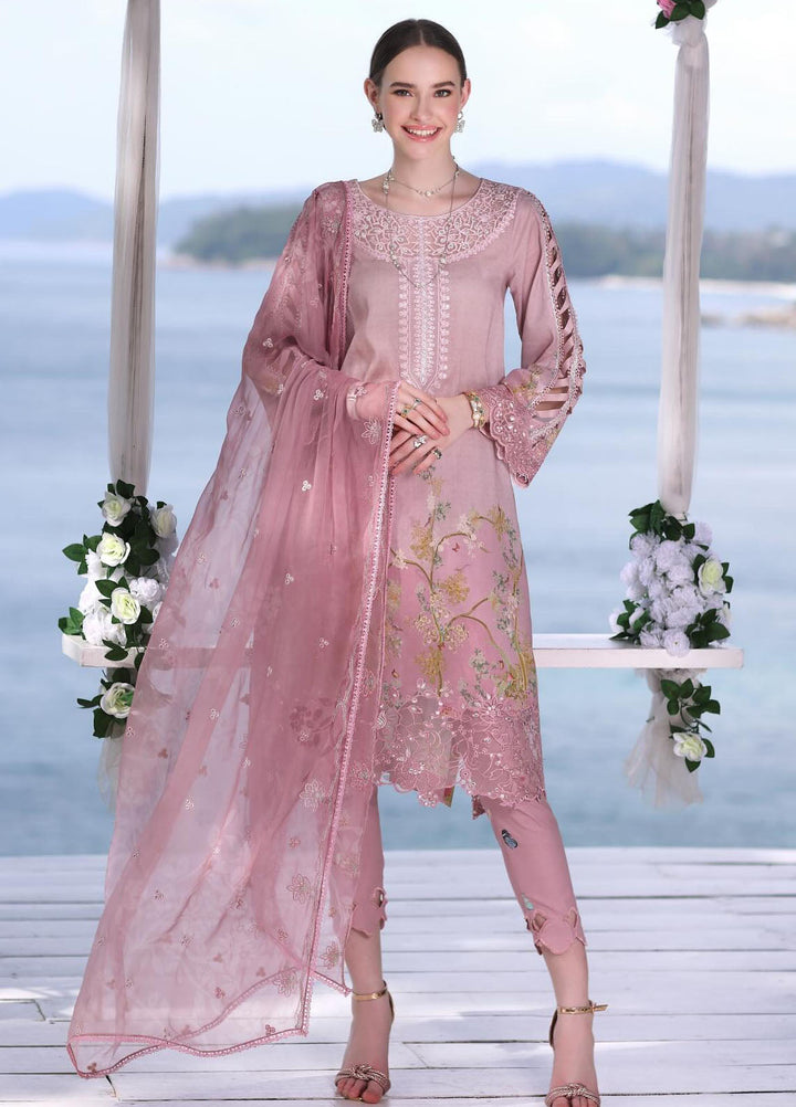 Noor by Saadia Asad Embroidered Lawn Suits Unstitched 3 Piece NSA24LP D7-A - Summer Collection