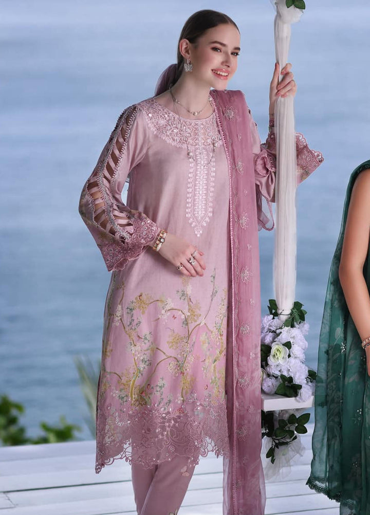 Noor by Saadia Asad Embroidered Lawn Suits Unstitched 3 Piece NSA24LP D7-A - Summer Collection
