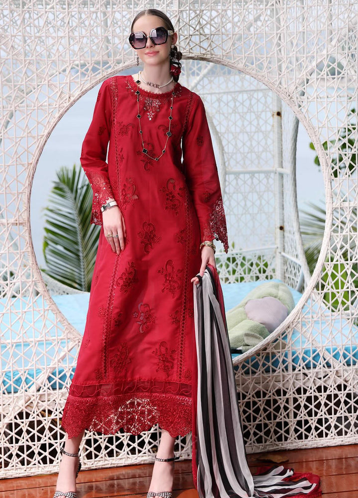 Noor by Saadia Asad Embroidered Lawn Suits Unstitched 3 Piece NSA24LP D8-A - Summer Collection