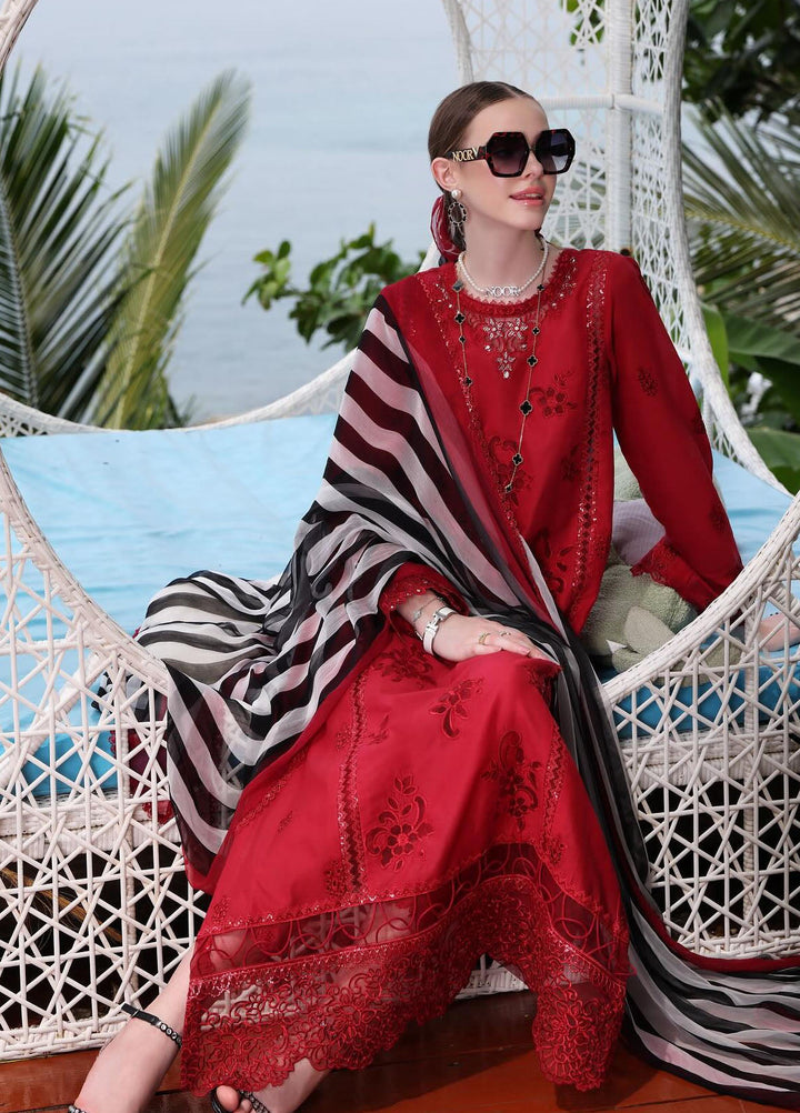 Noor by Saadia Asad Embroidered Lawn Suits Unstitched 3 Piece NSA24LP D8-A - Summer Collection