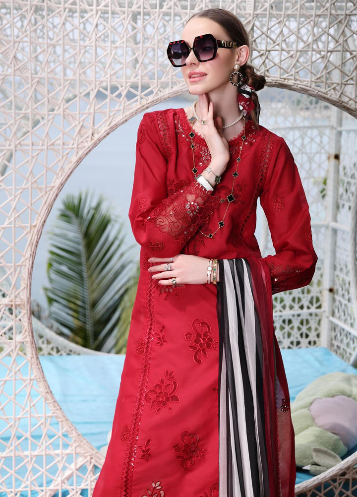 Noor by Saadia Asad Embroidered Lawn Suits Unstitched 3 Piece NSA24LP D8-A - Summer Collection