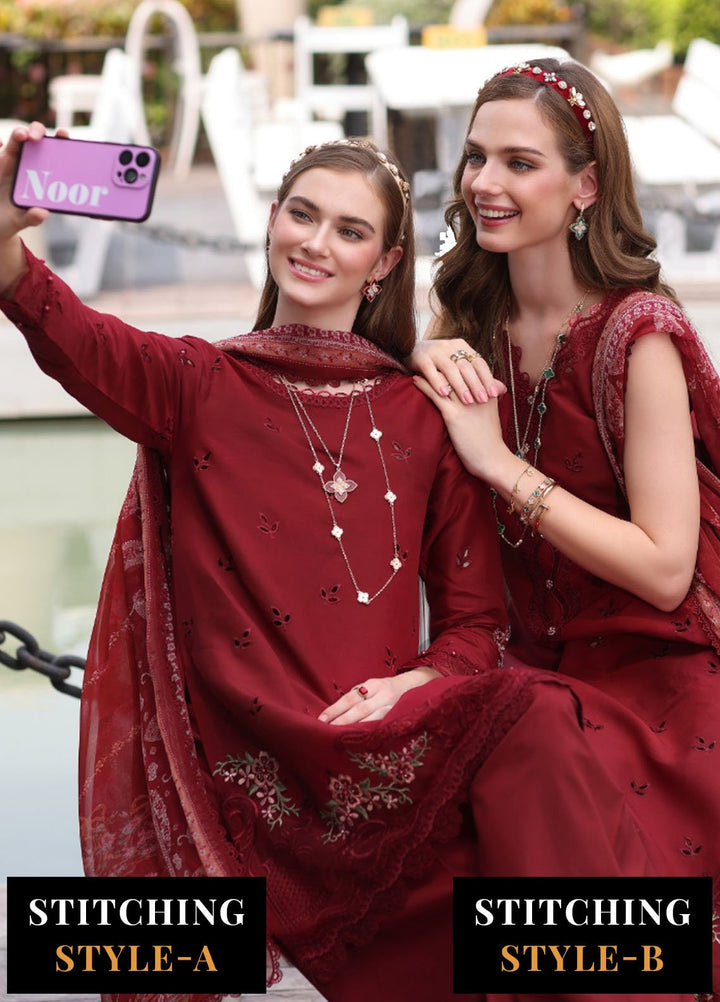 Noor by Saadia Asad Embroidered Lawn Suits Unstitched 3 Piece NSA25EC D-01 - Summer Collection