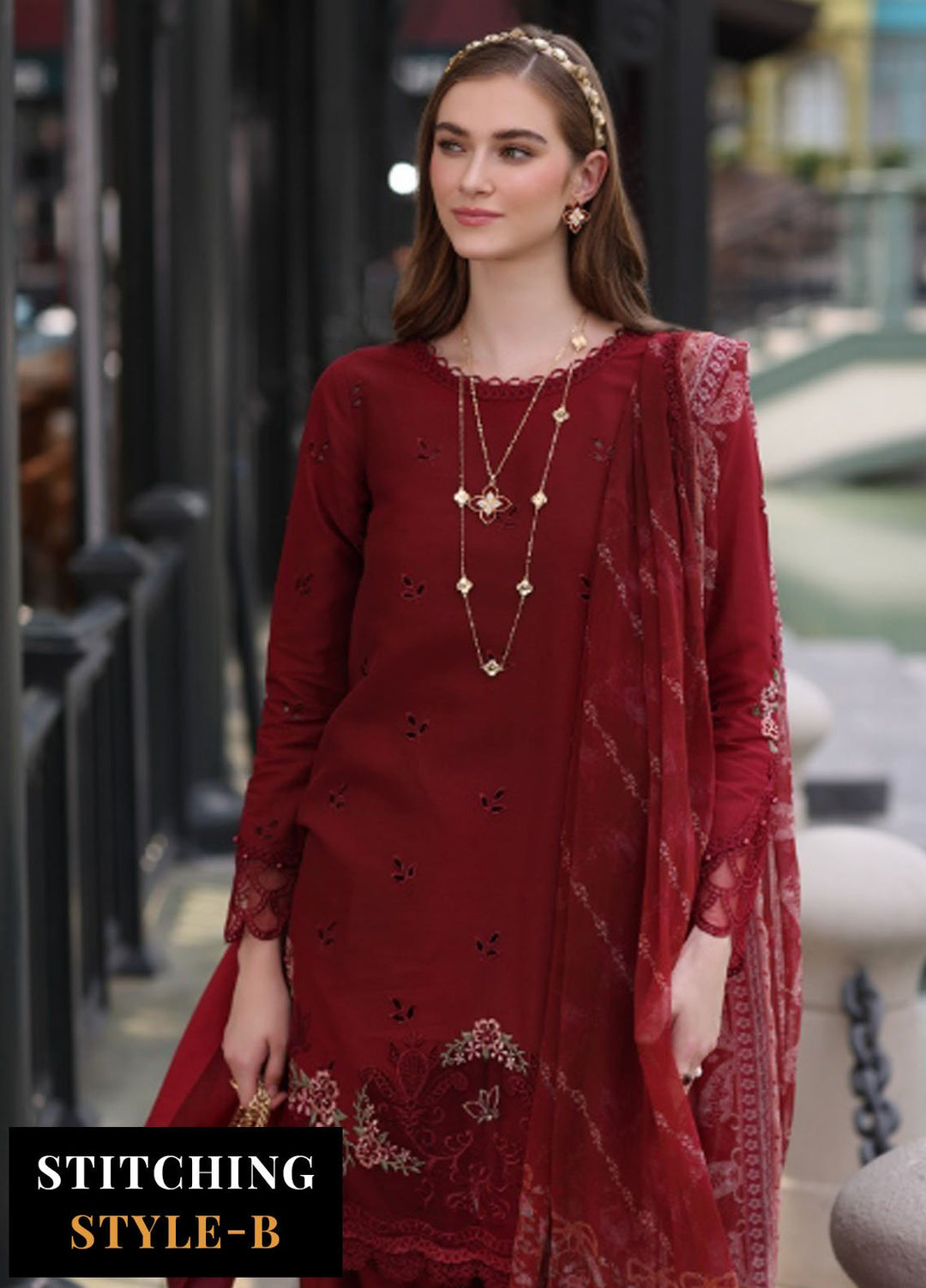 Noor by Saadia Asad Embroidered Lawn Suits Unstitched 3 Piece NSA25EC D-01 - Summer Collection