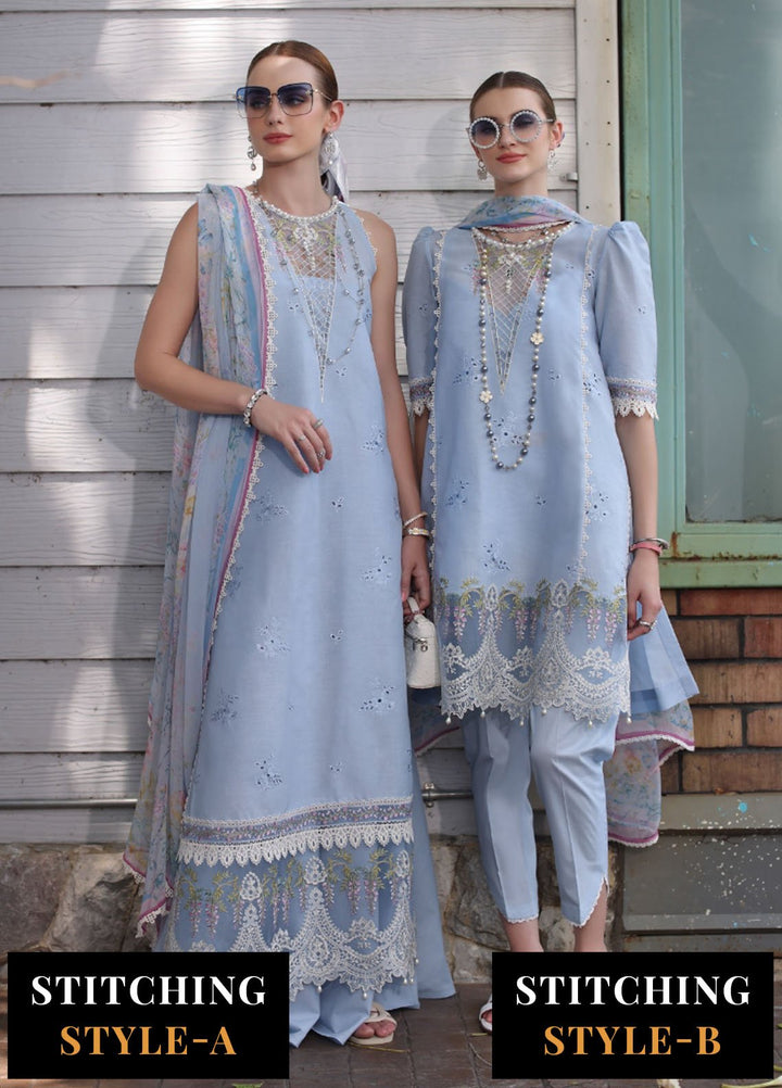 Noor by Saadia Asad Embroidered Lawn Suits Unstitched 3 Piece NSA25EC D-02 - Summer Collection