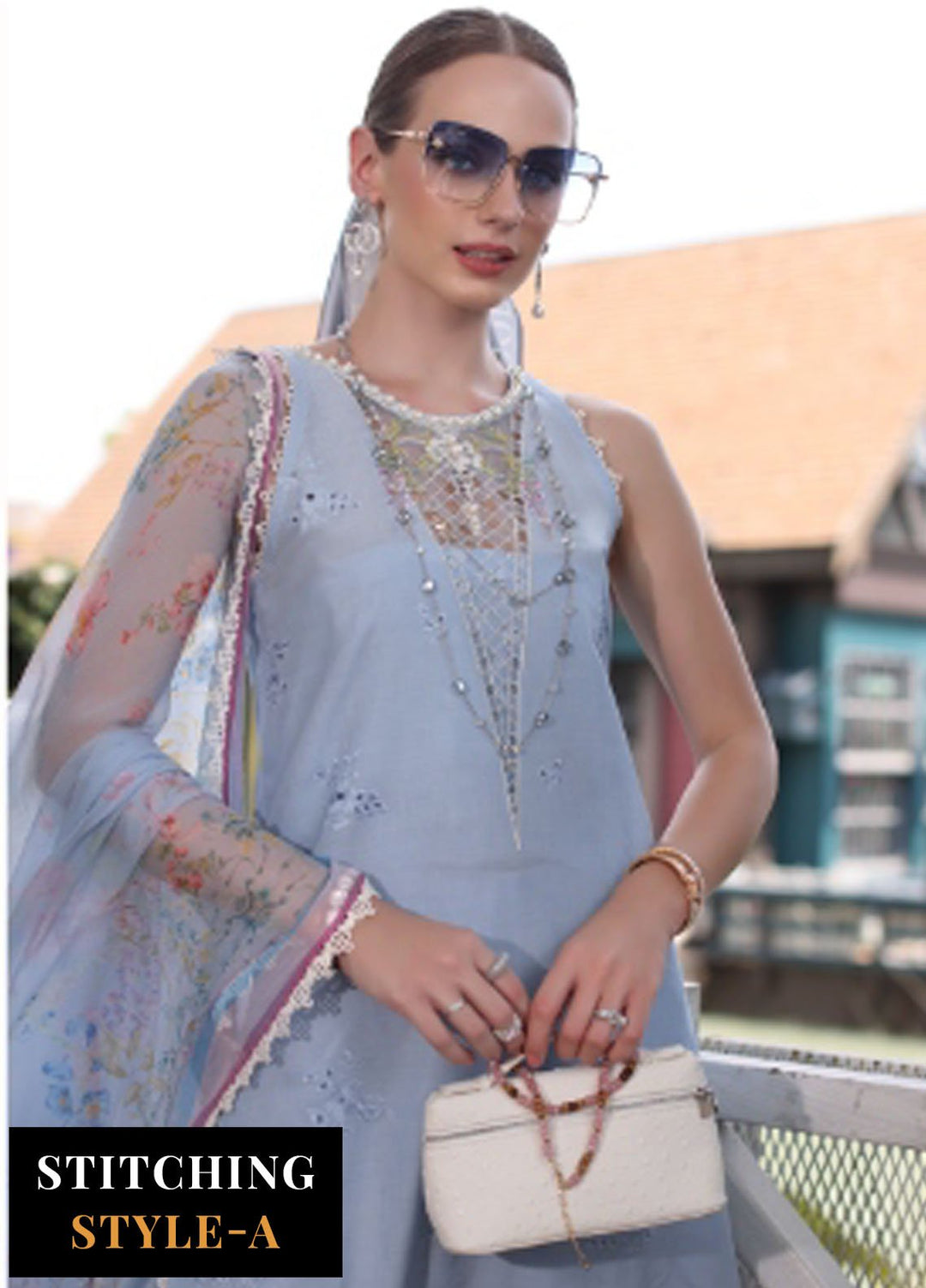 Noor by Saadia Asad Embroidered Lawn Suits Unstitched 3 Piece NSA25EC D-02 - Summer Collection