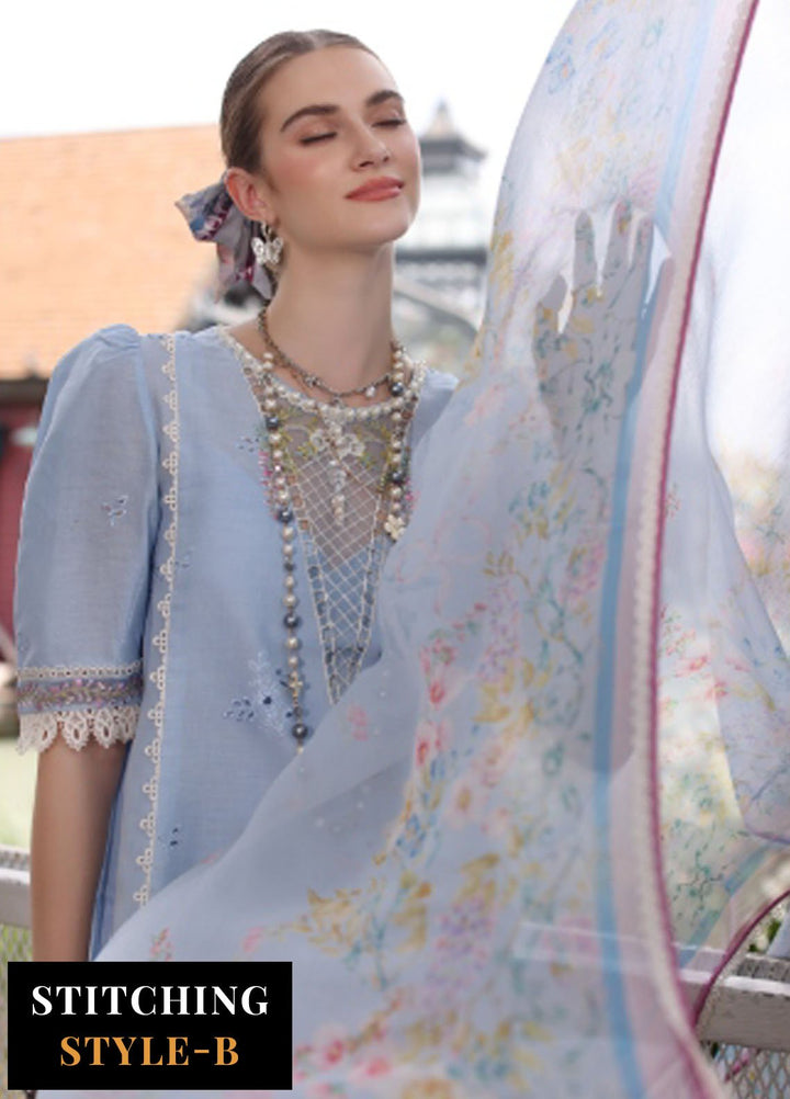 Noor by Saadia Asad Embroidered Lawn Suits Unstitched 3 Piece NSA25EC D-02 - Summer Collection