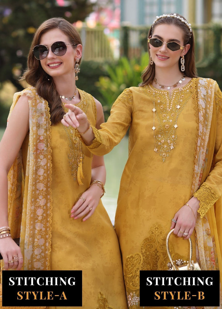 Noor by Saadia Asad Embroidered Lawn Suits Unstitched 3 Piece NSA25EC D-03 - Summer Collection