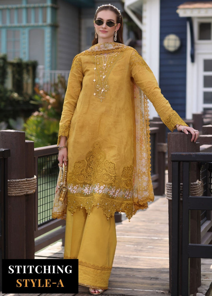 Noor by Saadia Asad Embroidered Lawn Suits Unstitched 3 Piece NSA25EC D-03 - Summer Collection