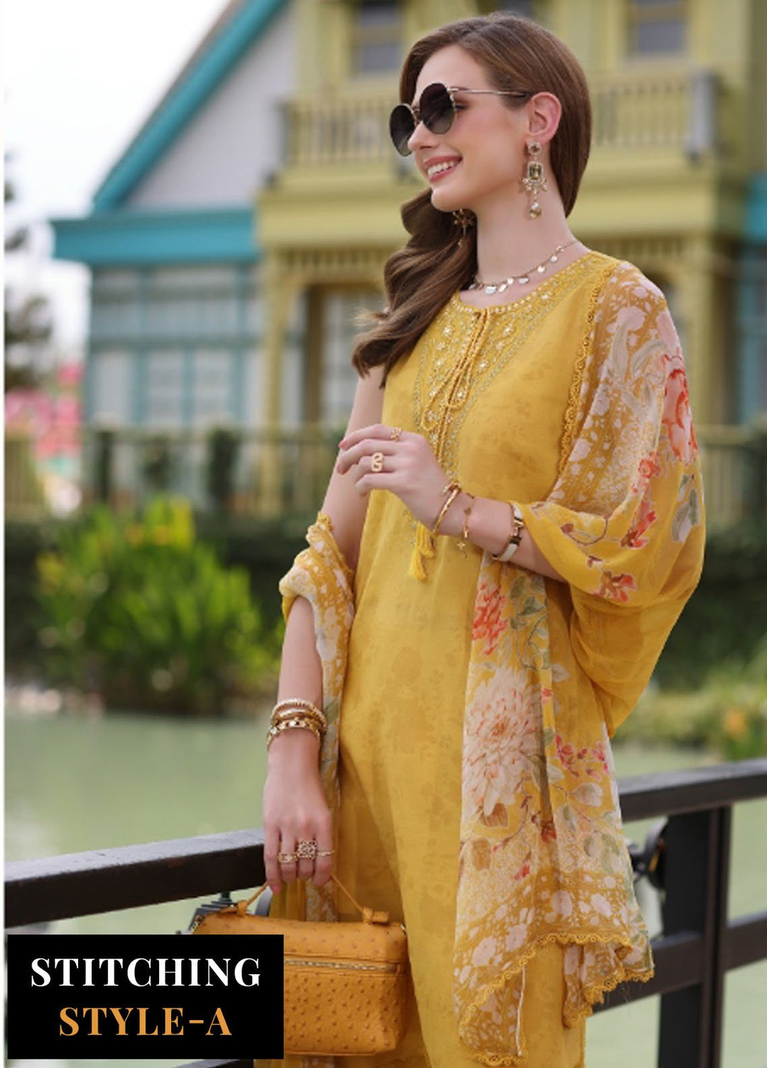 Noor by Saadia Asad Embroidered Lawn Suits Unstitched 3 Piece NSA25EC D-03 - Summer Collection