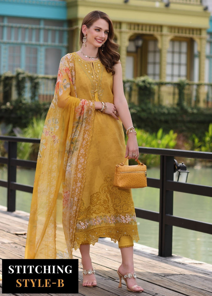 Noor by Saadia Asad Embroidered Lawn Suits Unstitched 3 Piece NSA25EC D-03 - Summer Collection