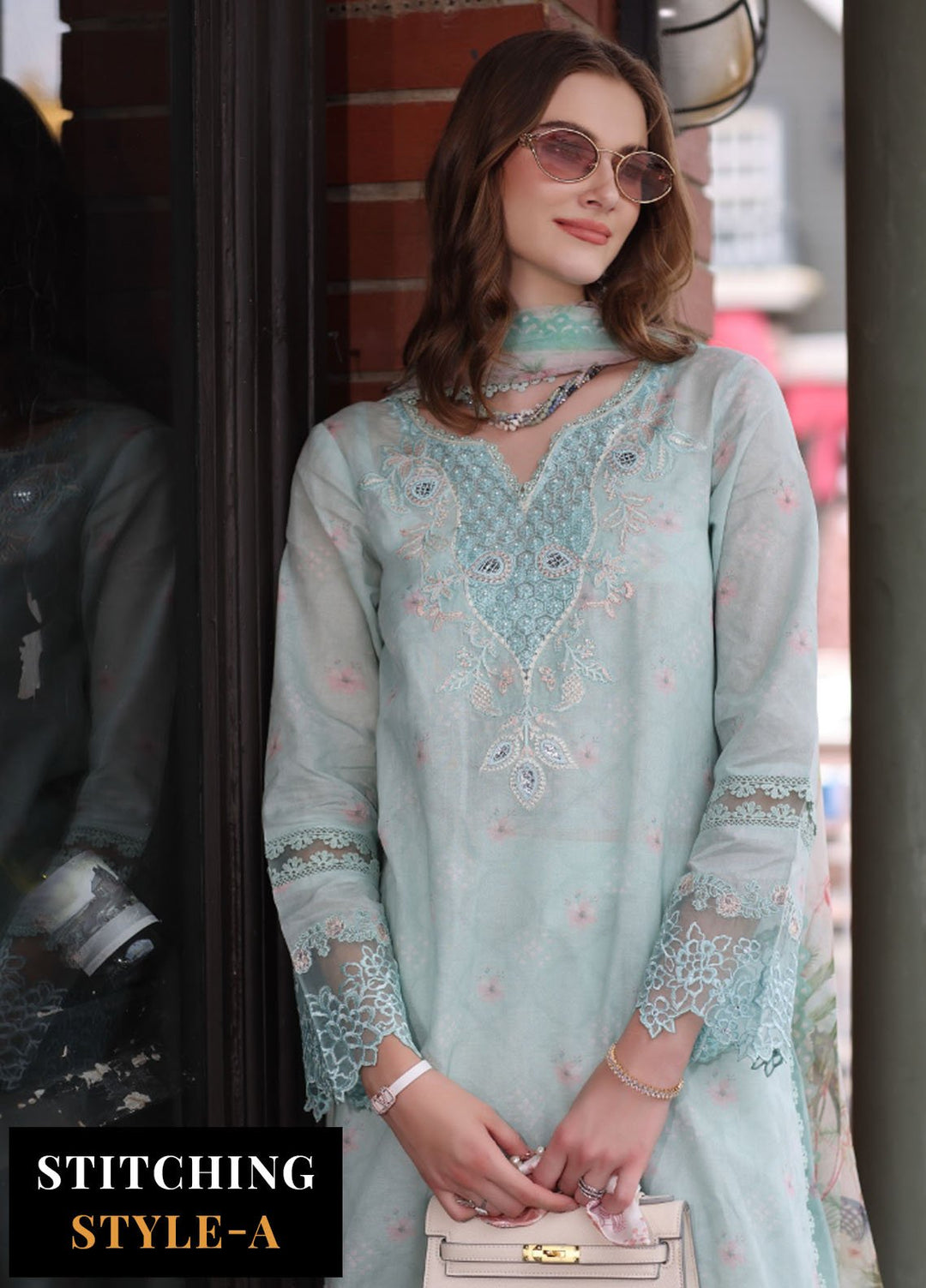 Noor by Saadia Asad Embroidered Lawn Suits Unstitched 3 Piece NSA25EC D-06 - Summer Collection