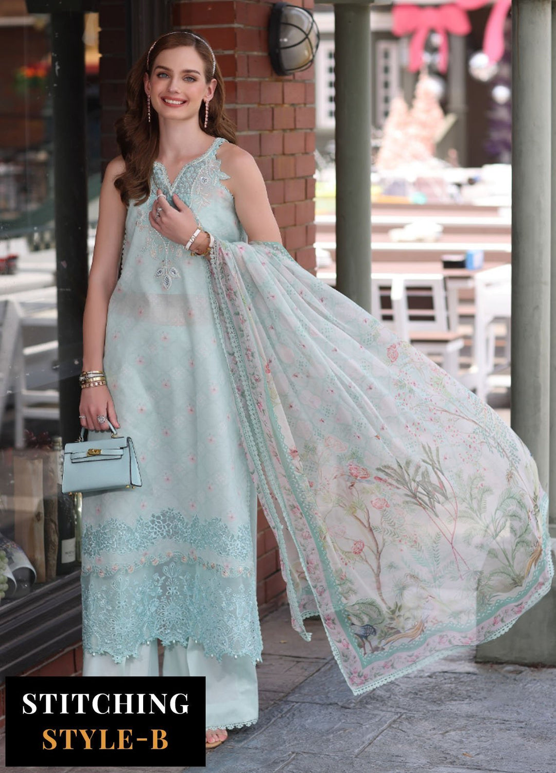 Noor by Saadia Asad Embroidered Lawn Suits Unstitched 3 Piece NSA25EC D-06 - Summer Collection