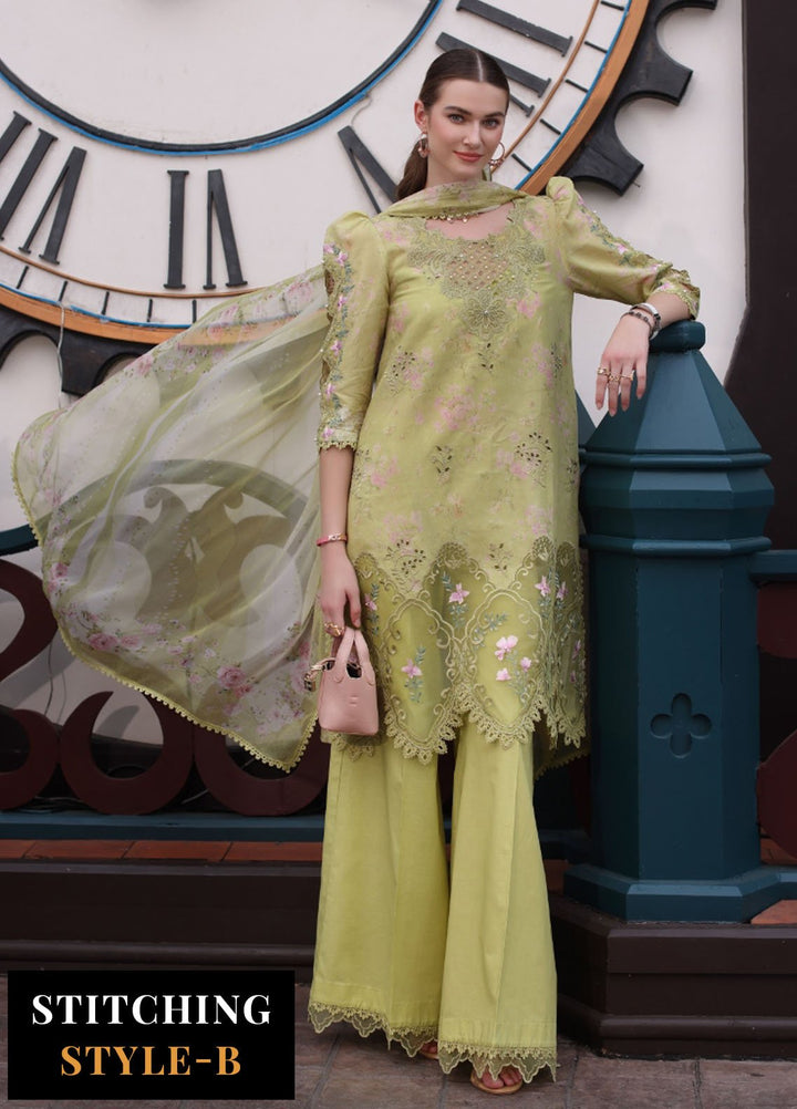 Noor by Saadia Asad Embroidered Lawn Suits Unstitched 3 Piece NSA25EC D-08 - Summer Collection