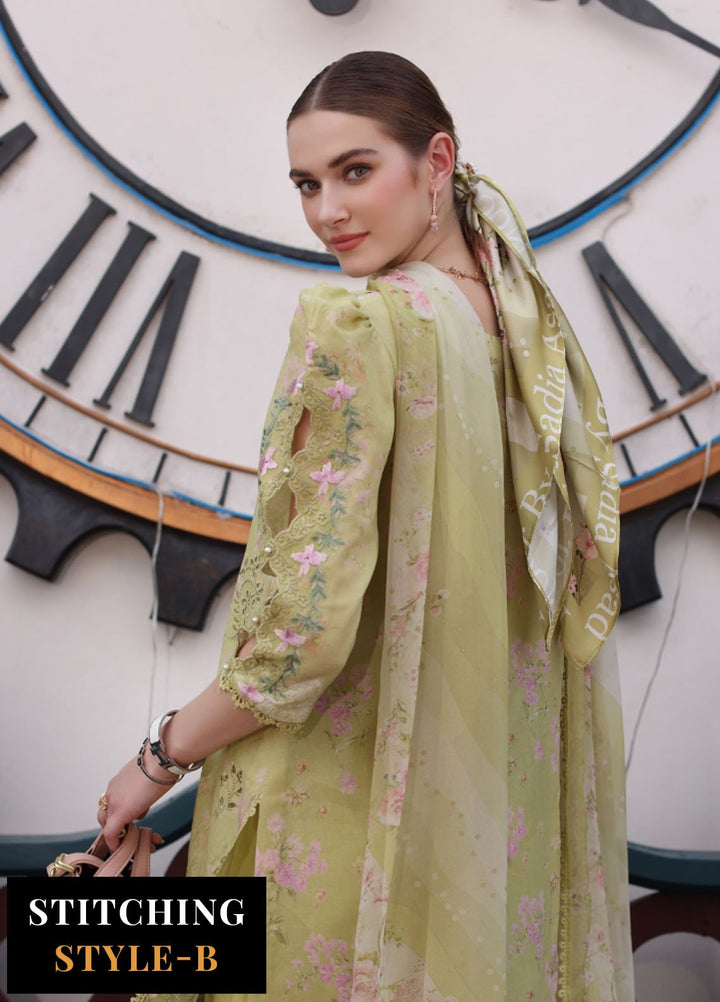 Noor by Saadia Asad Embroidered Lawn Suits Unstitched 3 Piece NSA25EC D-08 - Summer Collection