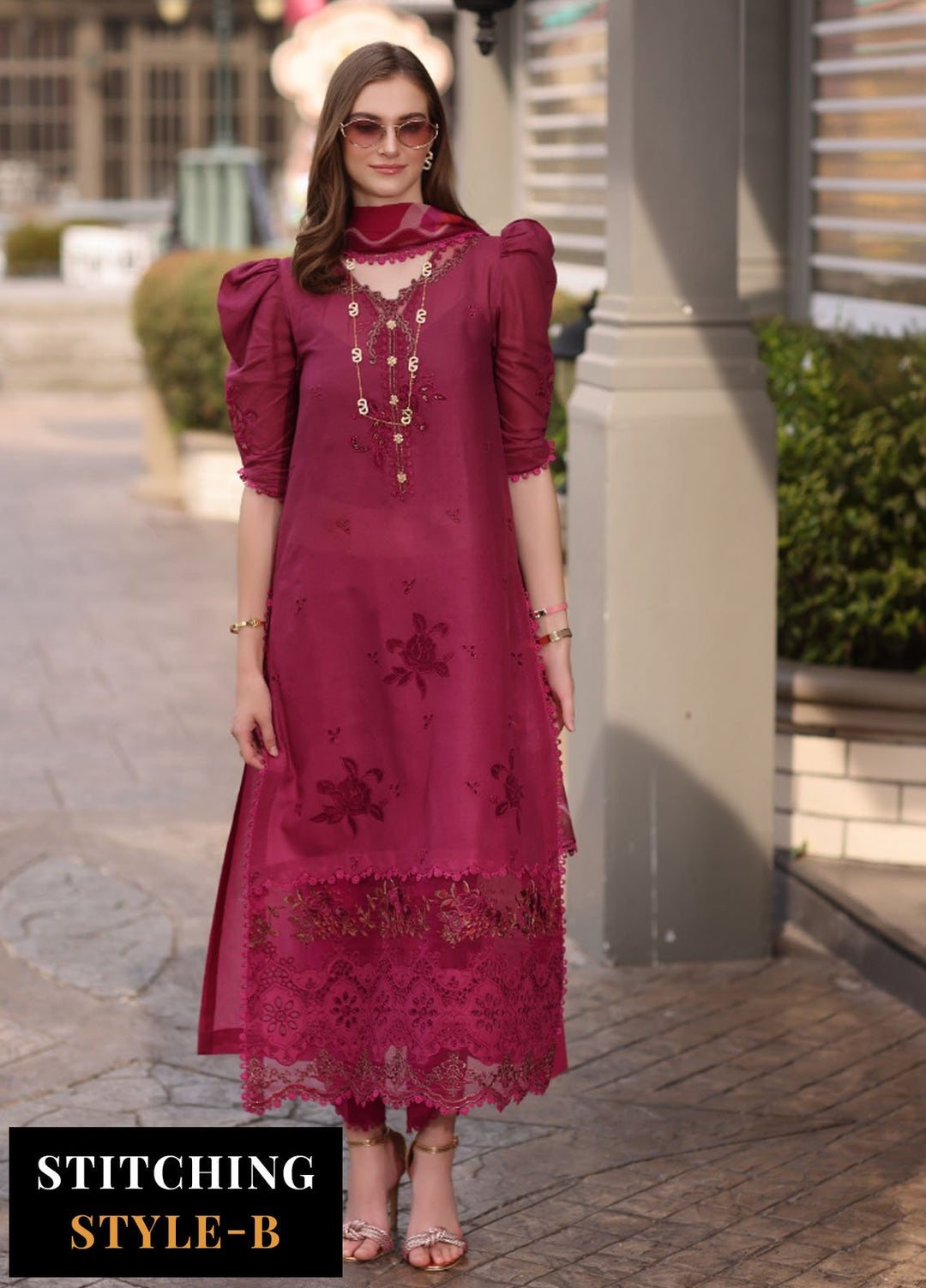 Noor by Saadia Asad Embroidered Lawn Suits Unstitched 3 Piece NSA25EC D-09 - Summer Collection