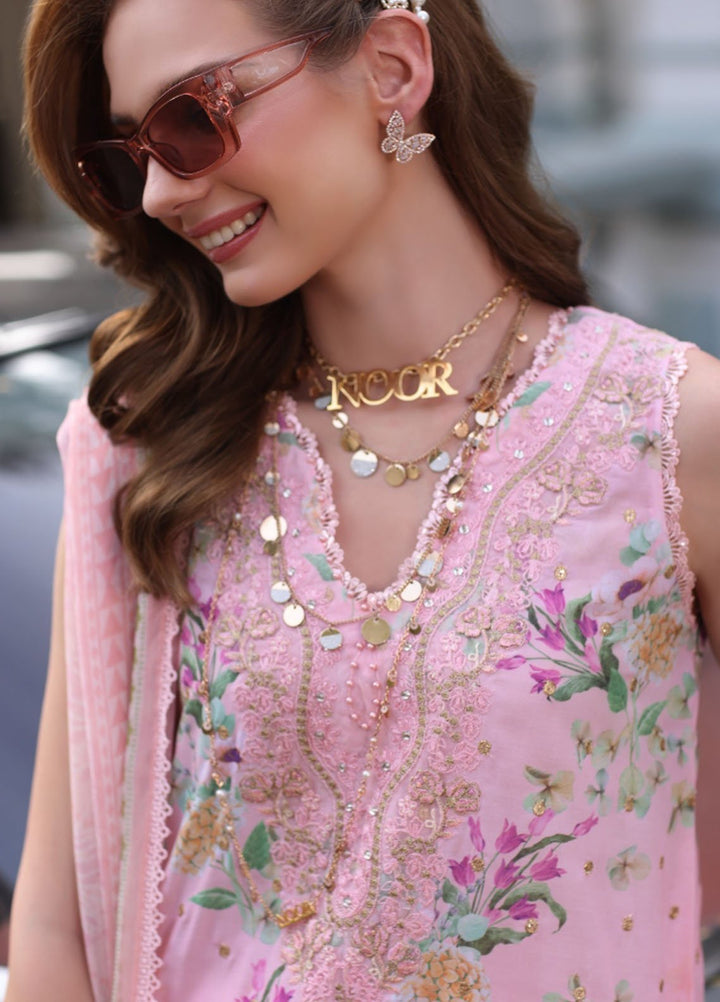 Noor by Saadia Asad Embroidered Lawn Suits Unstitched 3 Piece NSA25EC D-11 - Summer Collection