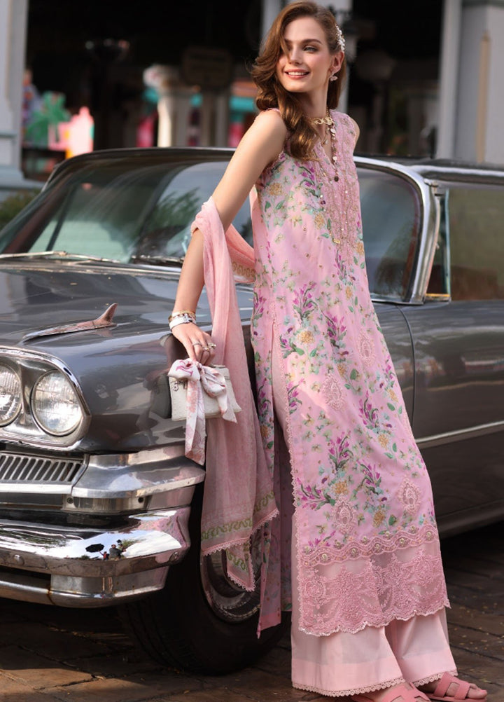 Noor by Saadia Asad Embroidered Lawn Suits Unstitched 3 Piece NSA25EC D-11 - Summer Collection