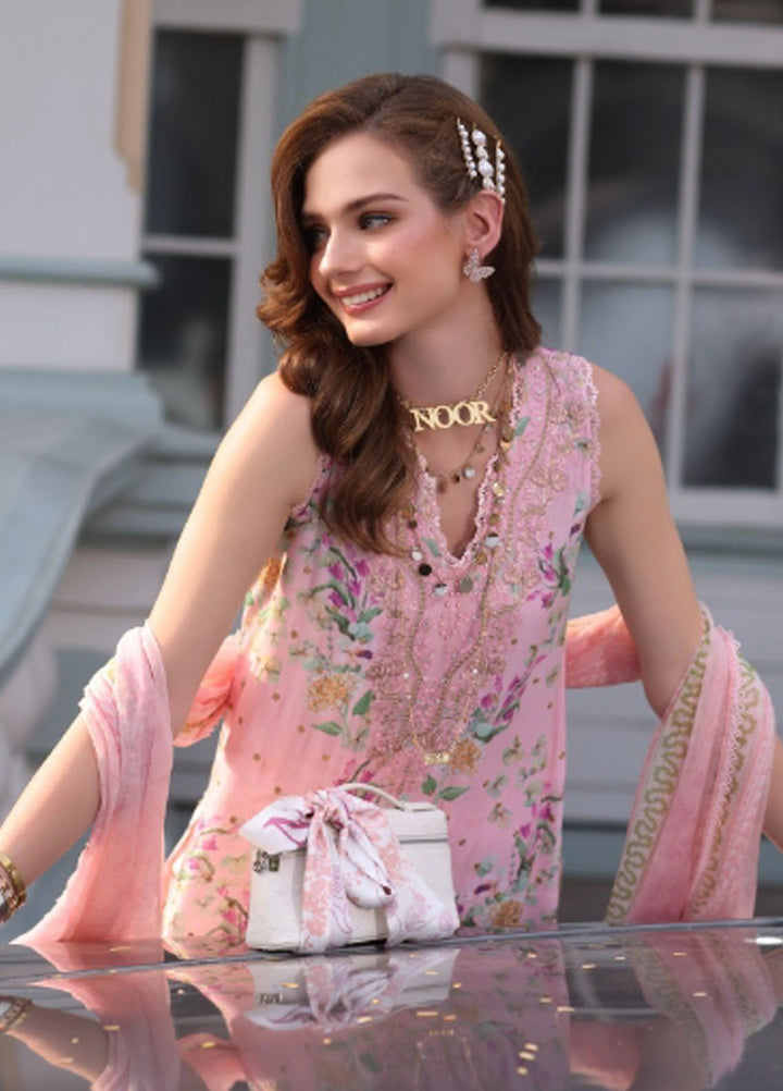 Noor by Saadia Asad Embroidered Lawn Suits Unstitched 3 Piece NSA25EC D-11 - Summer Collection