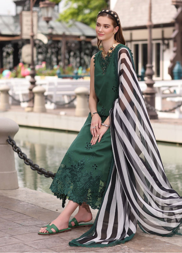Noor by Saadia Asad Embroidered Lawn Suits Unstitched 3 Piece NSA25EC D-12 - Summer Collection