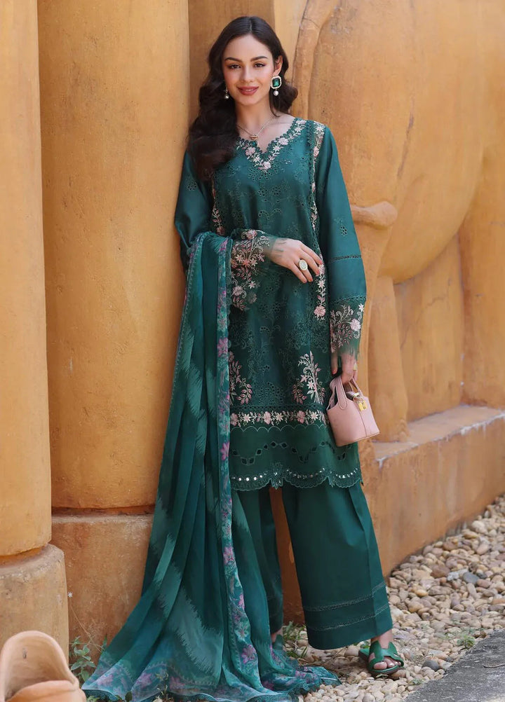 Noor by Saadia Asad Embroidered Lawn Suits Unstitched 3 Piece NSA25EL D10A - Summer Collection