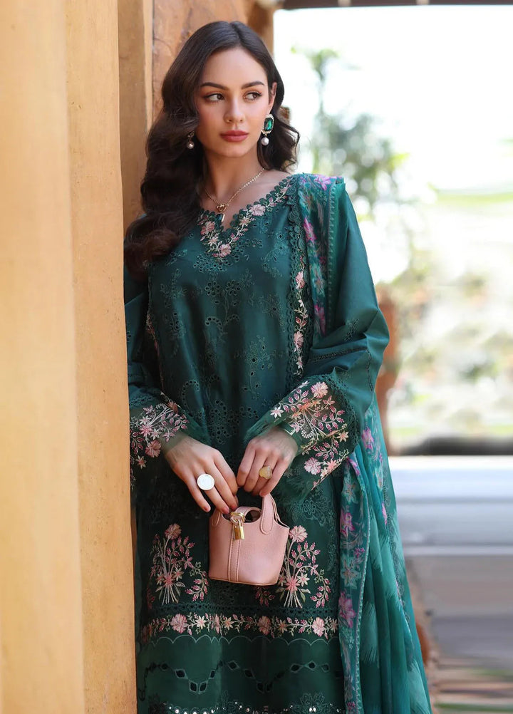 Noor by Saadia Asad Embroidered Lawn Suits Unstitched 3 Piece NSA25EL D10A - Summer Collection