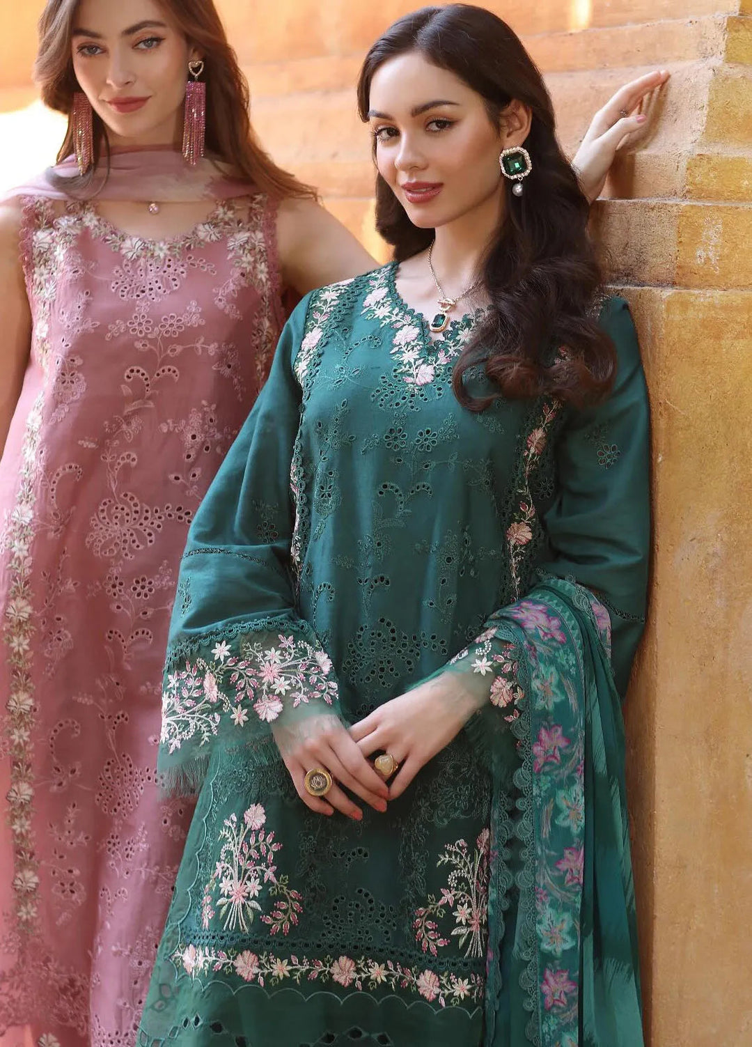 Noor by Saadia Asad Embroidered Lawn Suits Unstitched 3 Piece NSA25EL D10A - Summer Collection