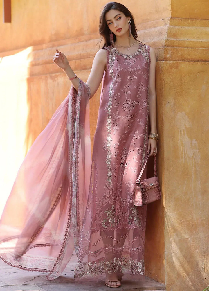 Noor by Saadia Asad Embroidered Lawn Suits Unstitched 3 Piece NSA25EL D10B - Summer Collection