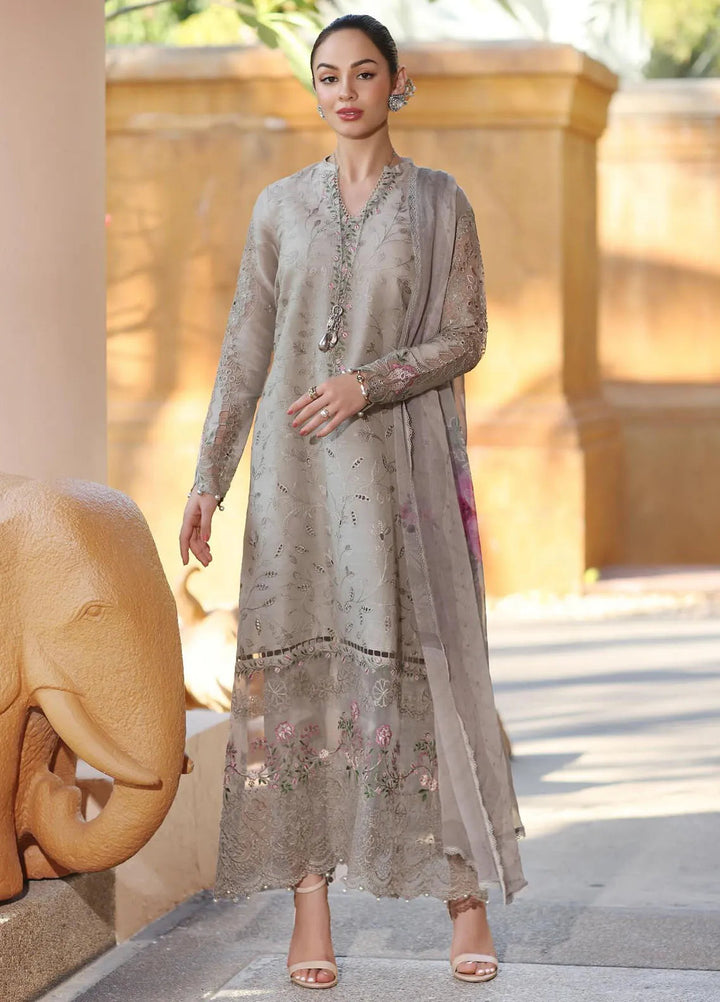 Noor by Saadia Asad Embroidered Lawn Suits Unstitched 3 Piece NSA25EL D1B - Summer Collection