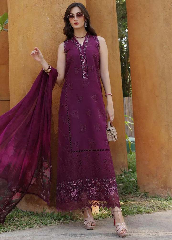 Noor by Saadia Asad Embroidered Lawn Suits Unstitched 3 Piece NSA25EL D2A - Summer Collection