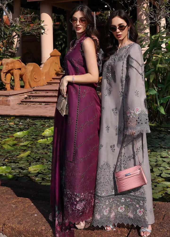 Noor by Saadia Asad Embroidered Lawn Suits Unstitched 3 Piece NSA25EL D2A - Summer Collection