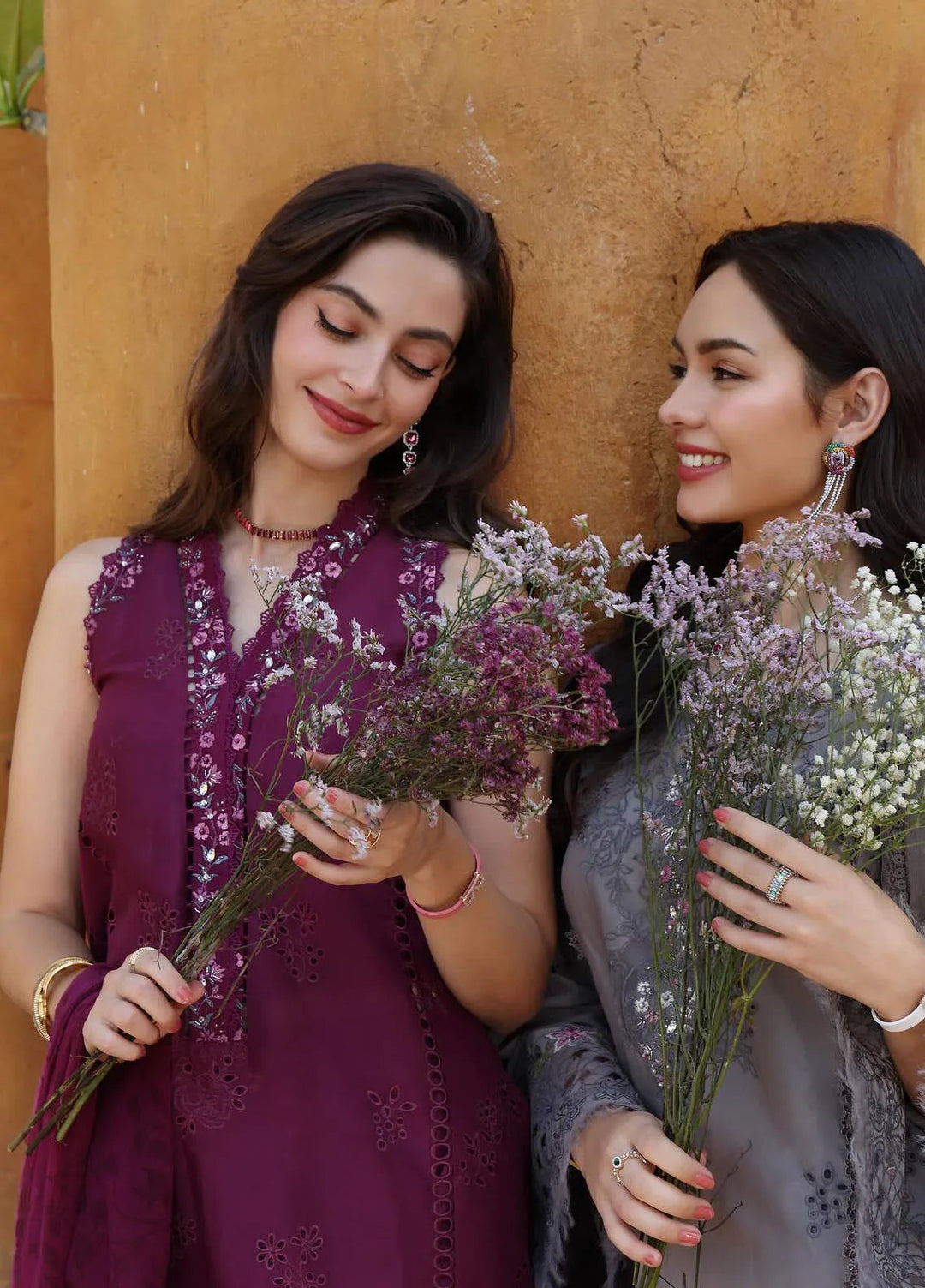 Noor by Saadia Asad Embroidered Lawn Suits Unstitched 3 Piece NSA25EL D2A - Summer Collection