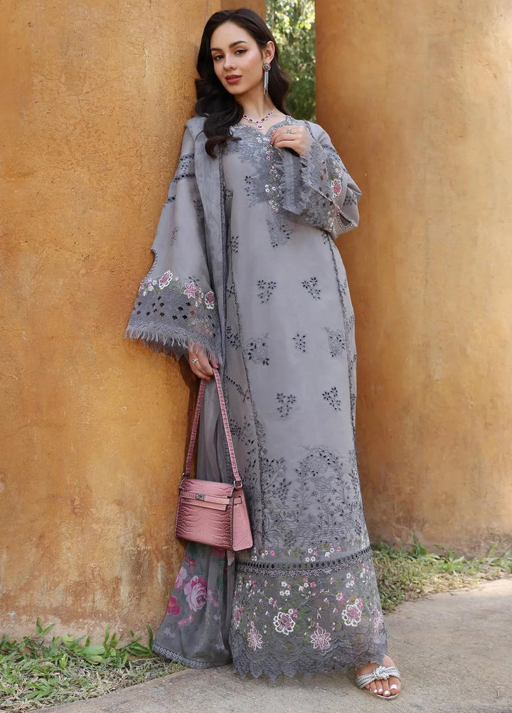 Noor by Saadia Asad Embroidered Lawn Suits Unstitched 3 Piece NSA25EL D2B - Summer Collection