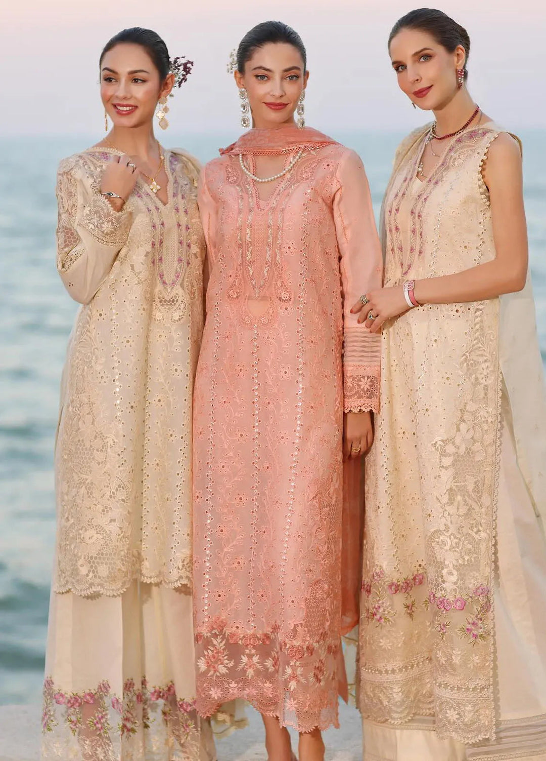 Noor by Saadia Asad Embroidered Lawn Suits Unstitched 3 Piece NSA25EL D3B - Summer Collection