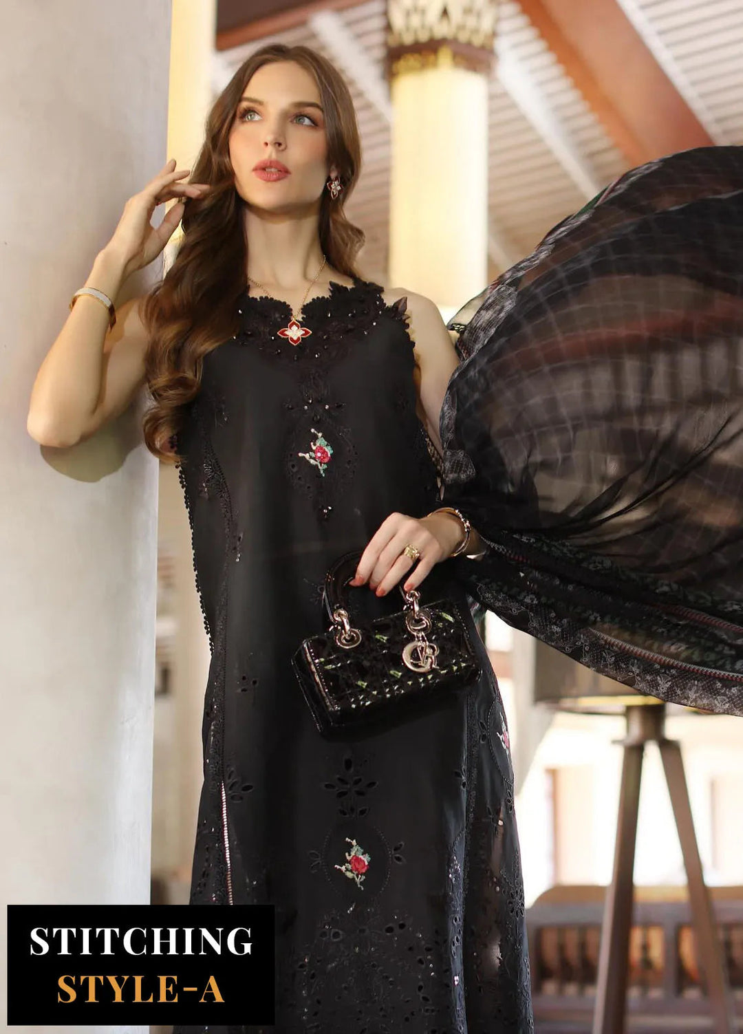 Noor by Saadia Asad Embroidered Lawn Suits Unstitched 3 Piece NSA25EL D4A - Summer Collection
