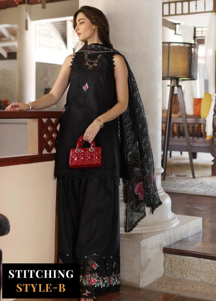 Noor by Saadia Asad Embroidered Lawn Suits Unstitched 3 Piece NSA25EL D4A - Summer Collection