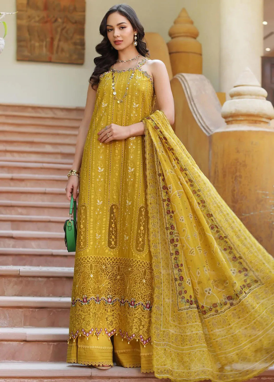 Noor by Saadia Asad Embroidered Lawn Suits Unstitched 3 Piece NSA25EL D5A - Summer Collection