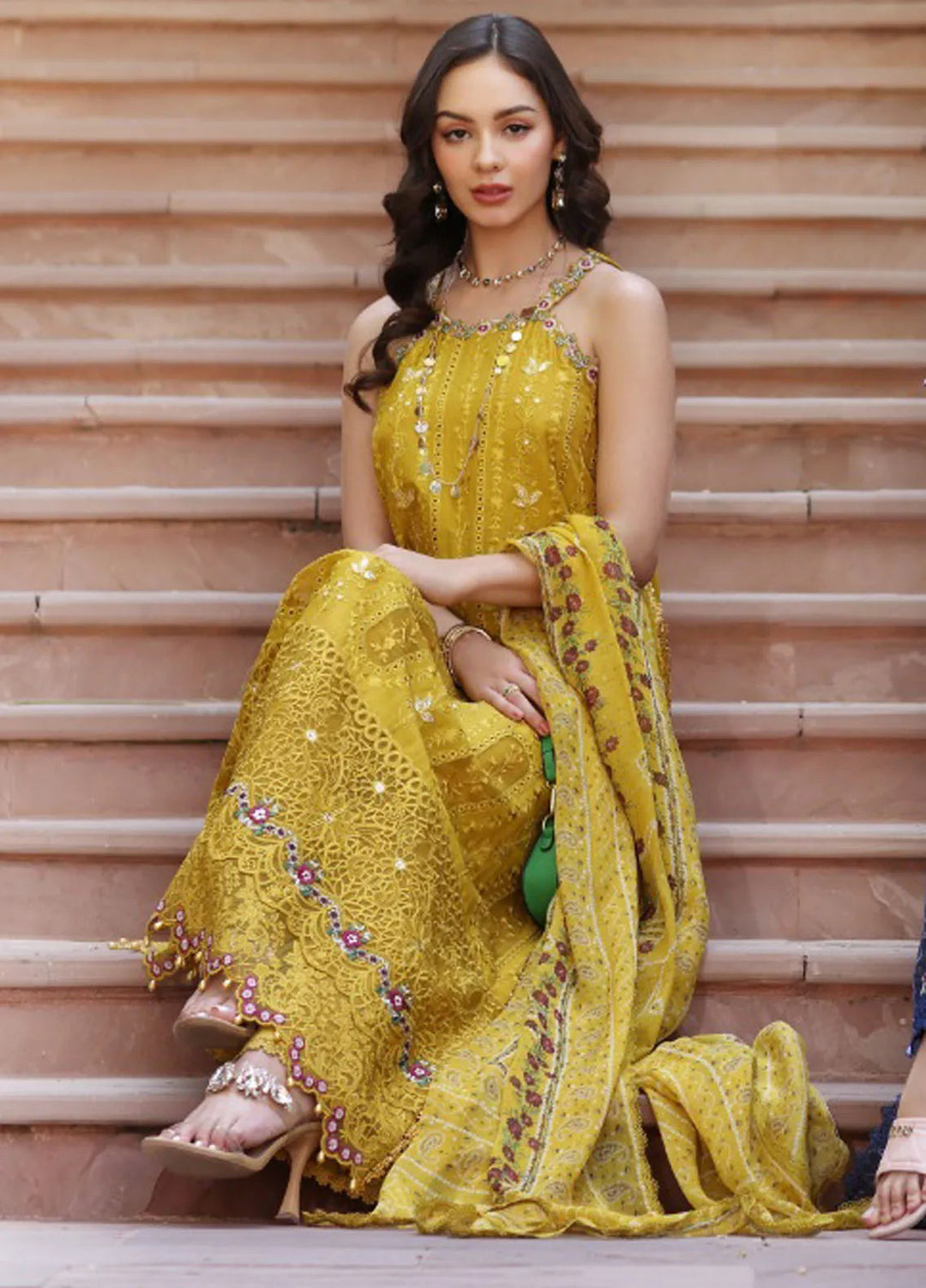 Noor by Saadia Asad Embroidered Lawn Suits Unstitched 3 Piece NSA25EL D5A - Summer Collection